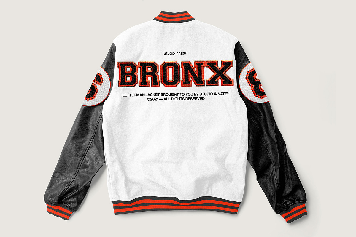 Letterman Jacket Mockup, a Hoody Mockup by Studio Innate (Photo 3 of 4)