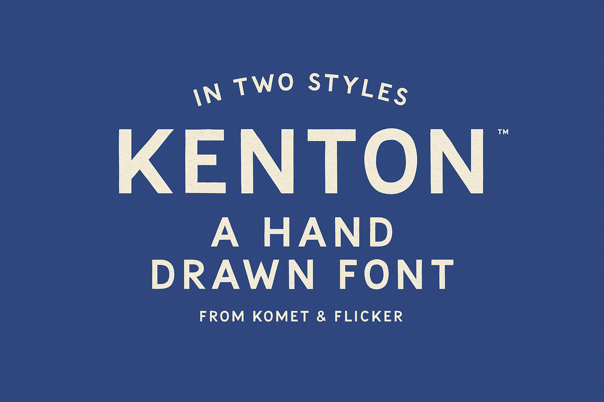Kenton - A Hand-drawn Font, a Sans Serif Font by Komet & Flicker (Photo 1 of 12)