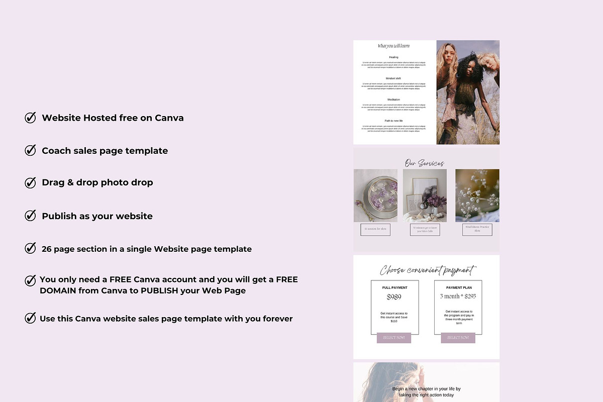 Canva Sales Page Template, a Landing Page Template by Deepa Template Studio (Photo 4 of 10)