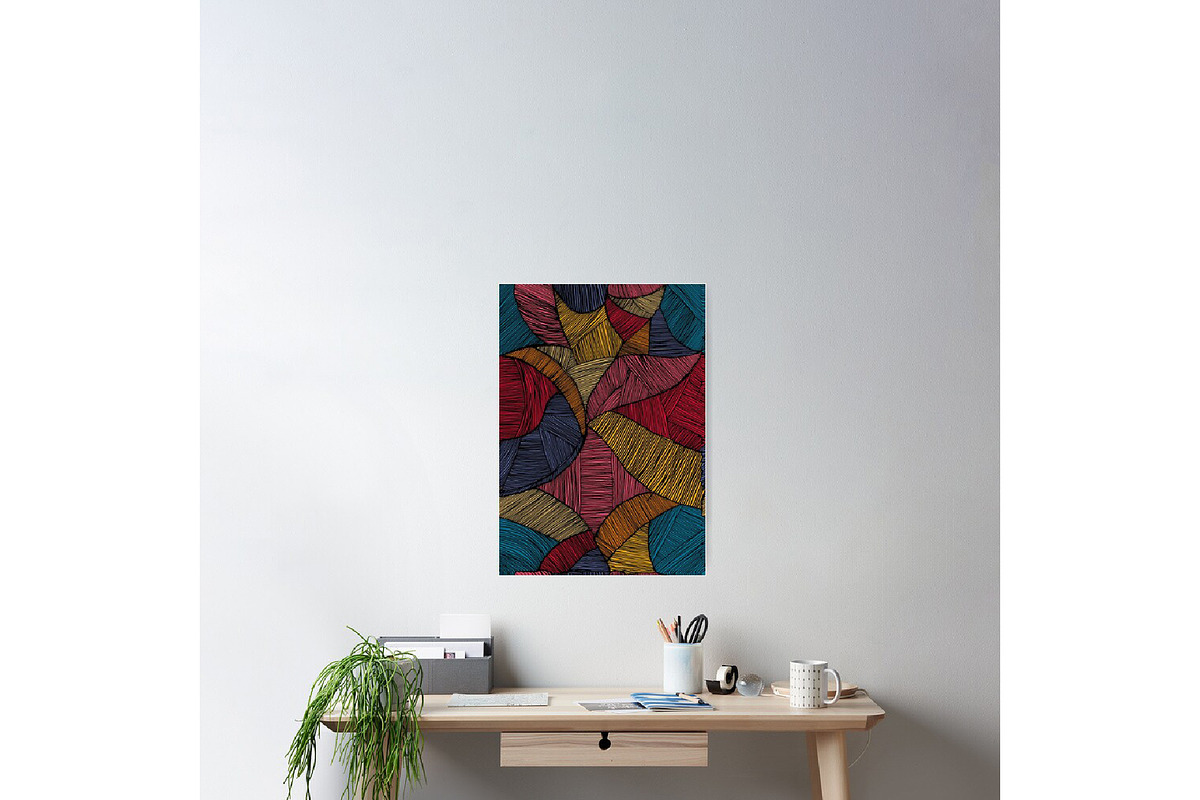 Echo Threads – Abstract Geometric, a Texture Illustration by kraalikaacreations (Photo 5 of 8)