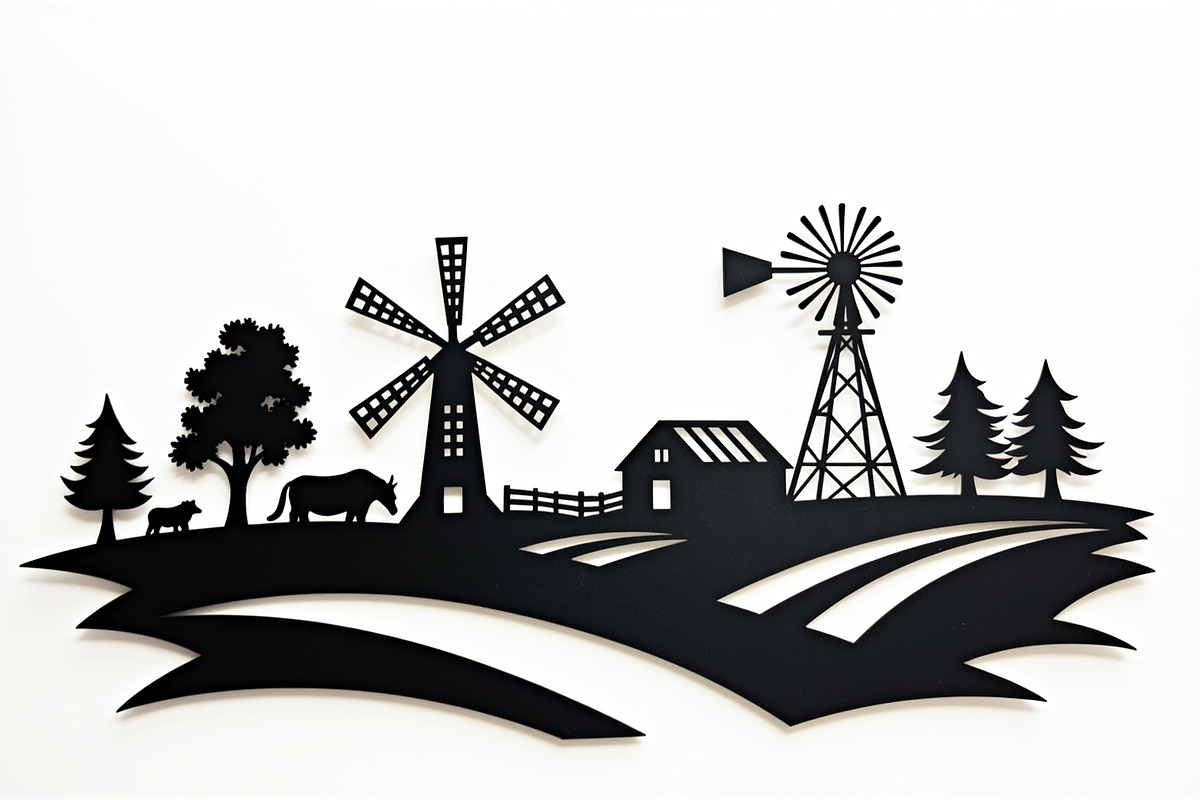 Dutch Windmill Field Set, an Illustration by BIPLOB EXPERT (Photo 8 of 10)