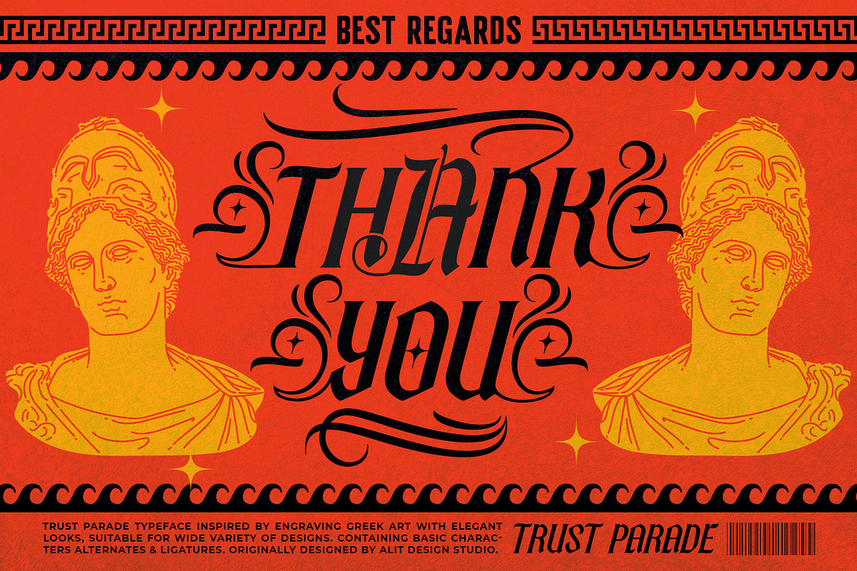 Trust Parade Typeface, a Blackletter Font by alit design (Photo 17 of 17)