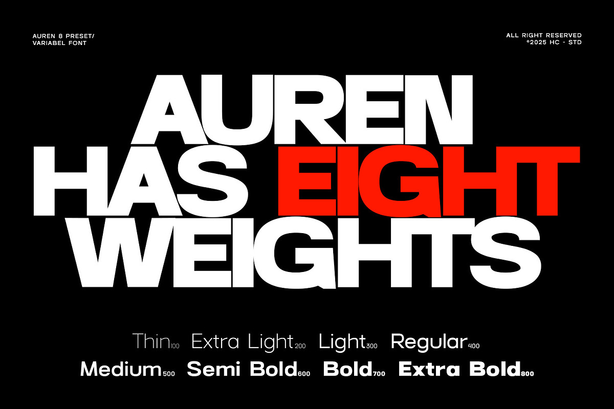 AUREN – Modern Variable Font, a Sans Serif Font by Hasbi Creative (Photo 3 of 10)