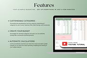 Simple Monthly Budget - Green, a Templates & Theme by The Creative Plans co (Thumbnail 3 of 10)