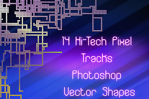 14 Pixel Plexus Photoshop Shapes