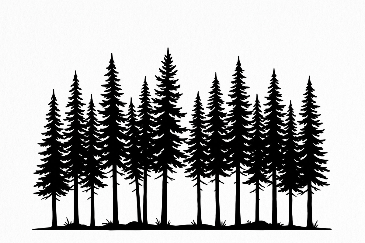 Majestic Pine Trees SVG, a Finance Illustration by Amazin_art (Photo 5 of 32)
