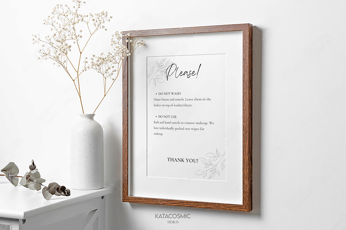 Airbnb Welcome Sign Canva Template, a Templates & Theme by Cosmic Design (Photo 8 of 8)