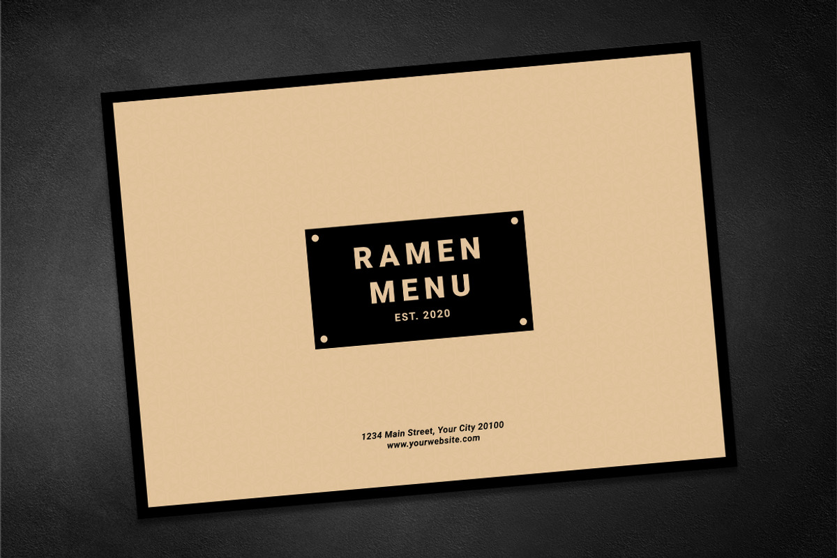 Simple Ramen Food Menu, a Print Template by The Savory Directors (Photo 2 of 3)