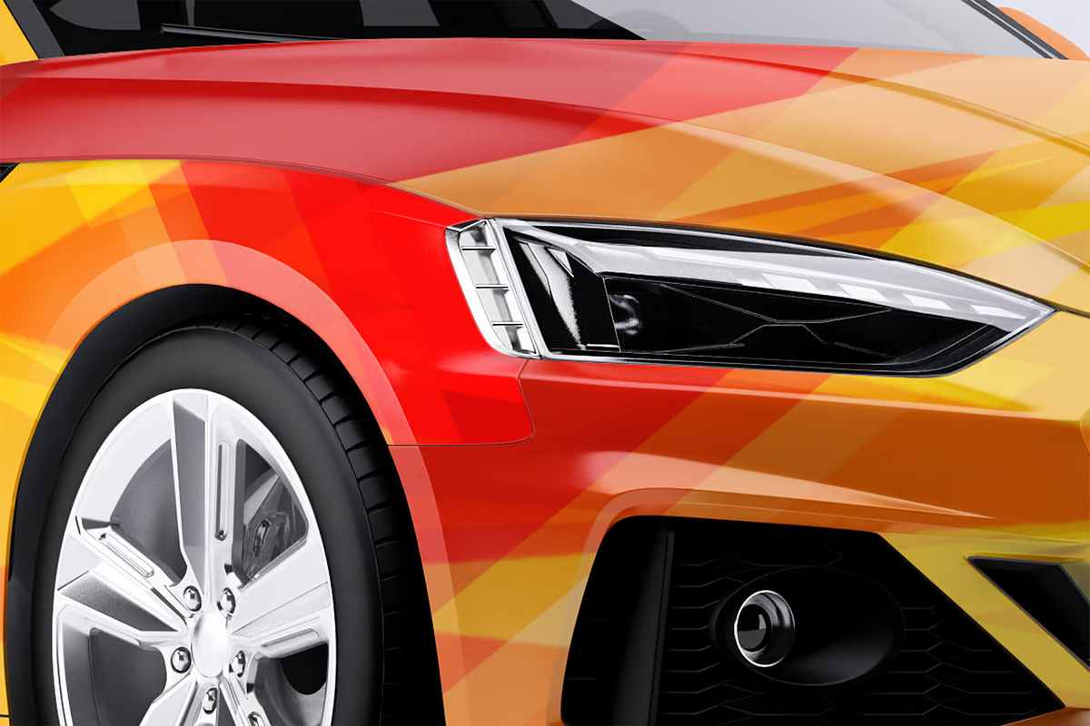 Audi RS5 Sportcar Mockup, an Advertising Mockup by Se٧enStudio (Photo 4 of 4)