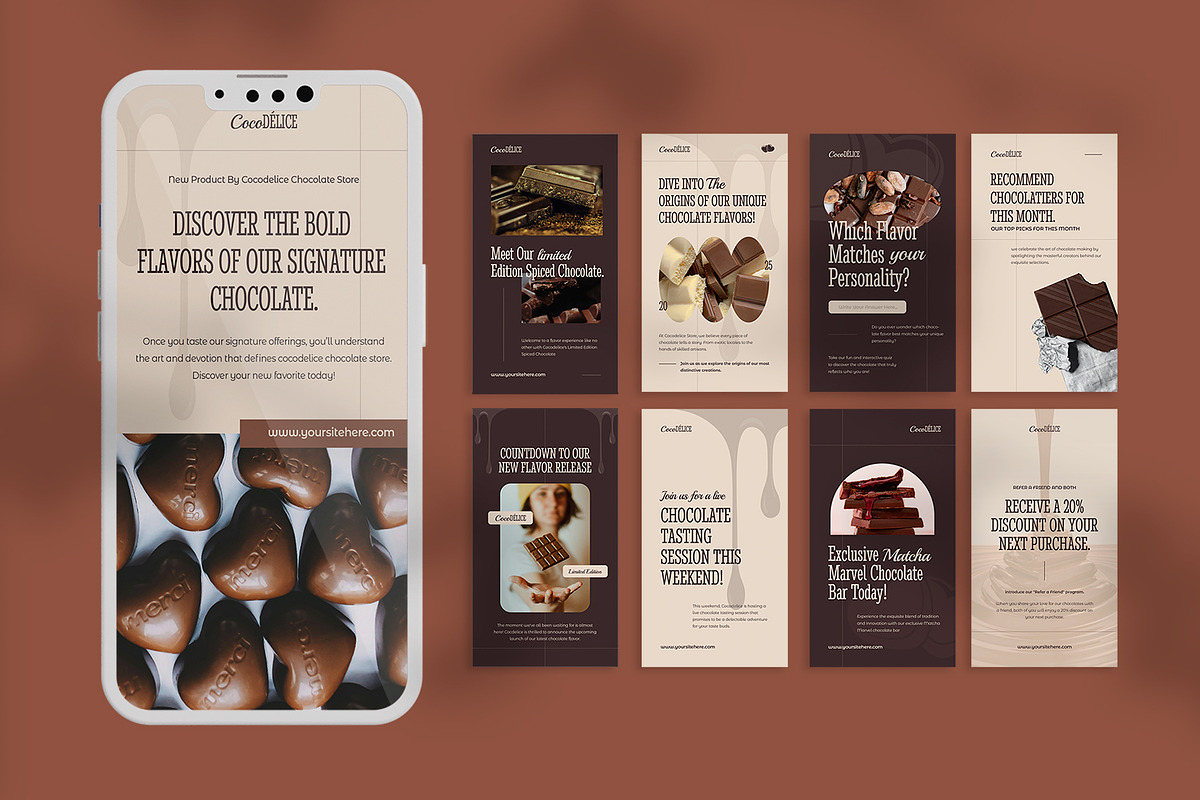 Signature Chocolate Instagram Story, a Social Media Template by VUNIRA (Photo 2 of 3)