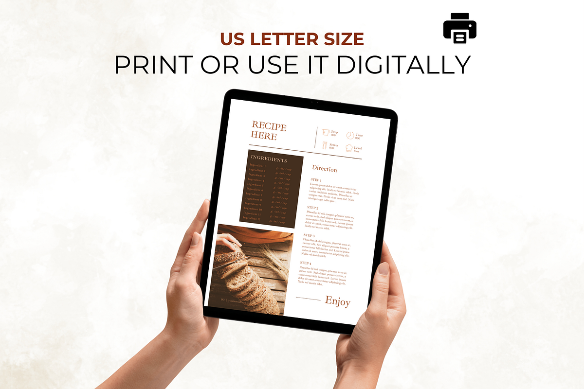 Aesthetic Cookbook Canva Template, a Magazine Template by Digital By Nikoleta (Photo 7 of 9)