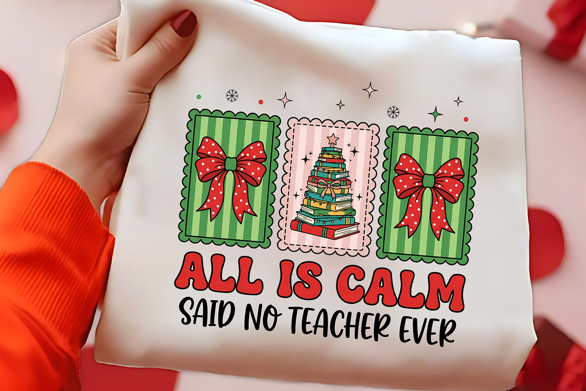 All Is Calm Said No Teacher PNG Art, a Seasonal Illustration by CrexoraLab (Photo 2 of 4)