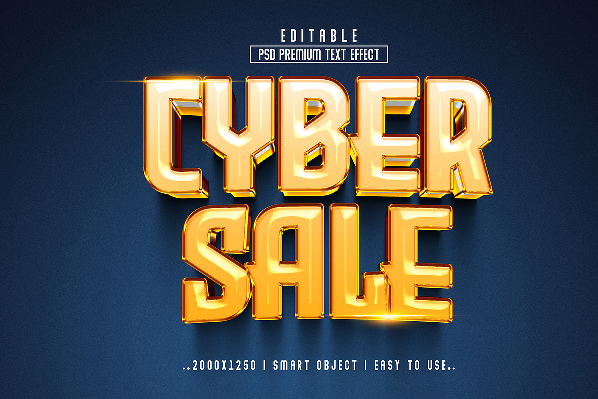 Cyber sale 3d text effect style, a Layer Style Add-On by Md Jahidul99 (Photo 1 of 2)