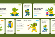 50 Crocodile Flat Characters, an Animal Illustration by Creative Stall (Thumbnail 5 of 11)