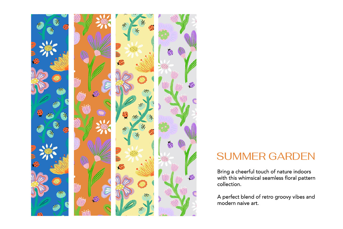 Summer Garden Seamless Pattern, a Pattern Graphic by Alona Savchuk (Photo 3 of 6)