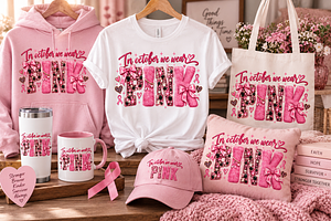 Rhinestone Breast Cancer Design
