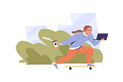 People living fast life concept set, a Person Illustration by Good Studio (Thumbnail 5 of 7)