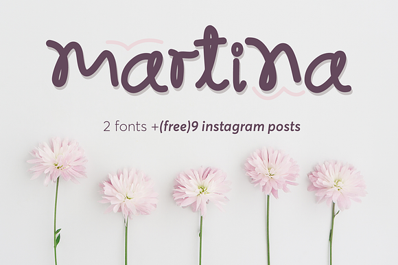 Martina font and 9 Instagram posts preview 8