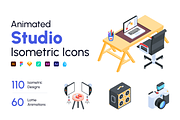 Studio Isometric Icon Set, a Duotone Icon by Vectors Market (Thumbnail 1 of 10)
