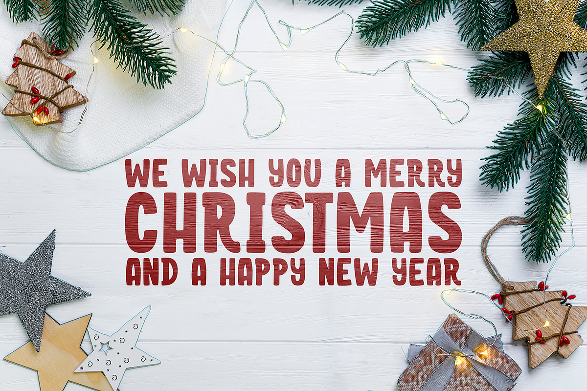 Bright and Merry a cute Holiday Font, a Sans Serif Font by Amber Nest Design (Photo 2 of 8)