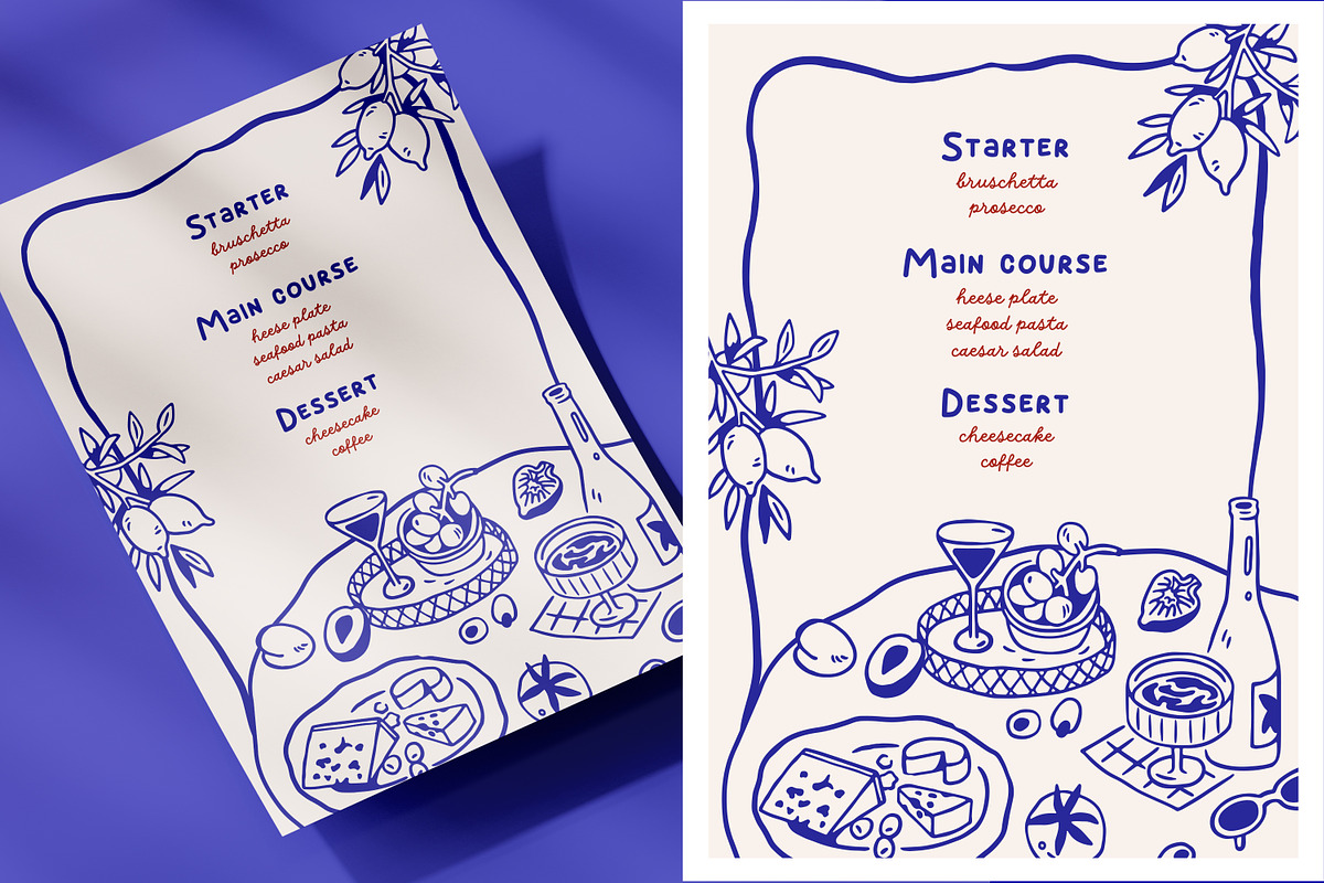 Italian restaurant, cafe menu design, an Illustration by Good Studio (Photo 5 of 5)