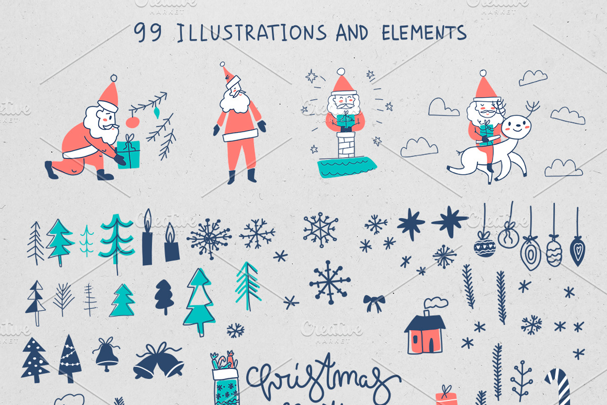 SALE 50% Merry Christmas and NY2019, a Decorative Illustration by mikka_kika (Photo 6 of 10)
