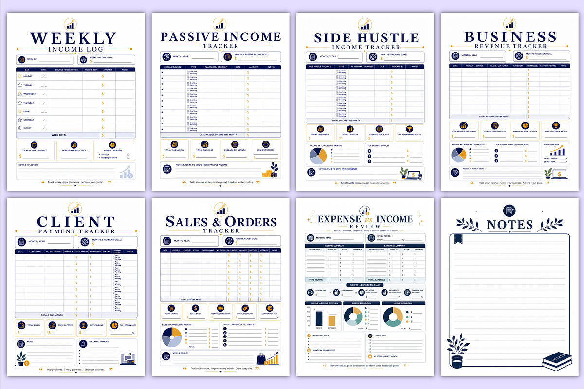 2027 Income Growth Tracker Kdp, a Stationery Template by Mustafiz (Photo 4 of 4)