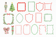 Watercolor Christmas Frames Clipart, a Seasonal Illustration by SvetaArtStore (Thumbnail 2 of 8)