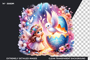 Watercolor Cute Angel Easter clipart, a Seasonal Illustration by ThatsDesignArt (Thumbnail 3 of 10)