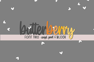 Butterberry Font Trio