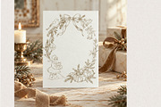 Vintage Line Art Christmas Holiday, a Decorative Illustration by AlenaVlasko stock Market (Thumbnail 5 of 6)
