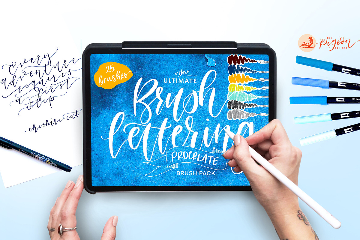 25 Brush Procreate Lettering Bundle, a Brush Add-On by The Pigeon Letters (Photo 9 of 12)