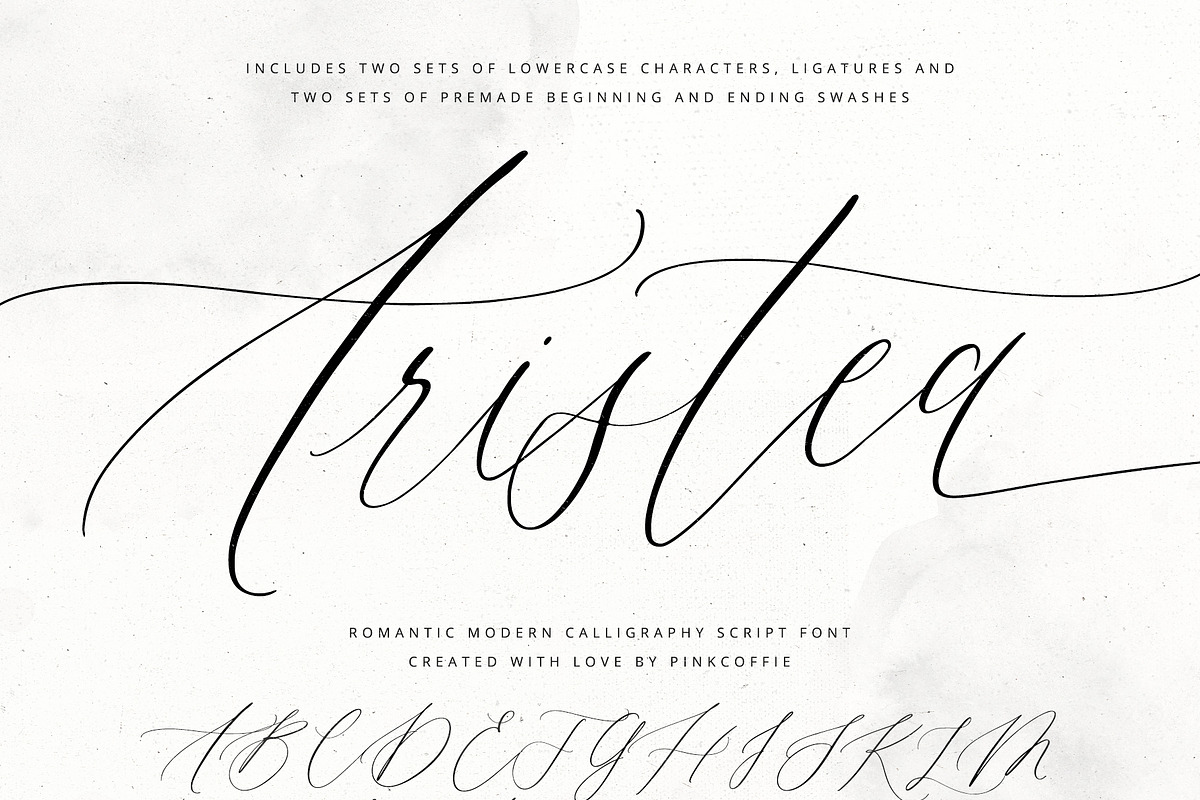 Aristea | Modern Calligraphy Script, a Script Font by Pink Coffie (Photo 8 of 9)