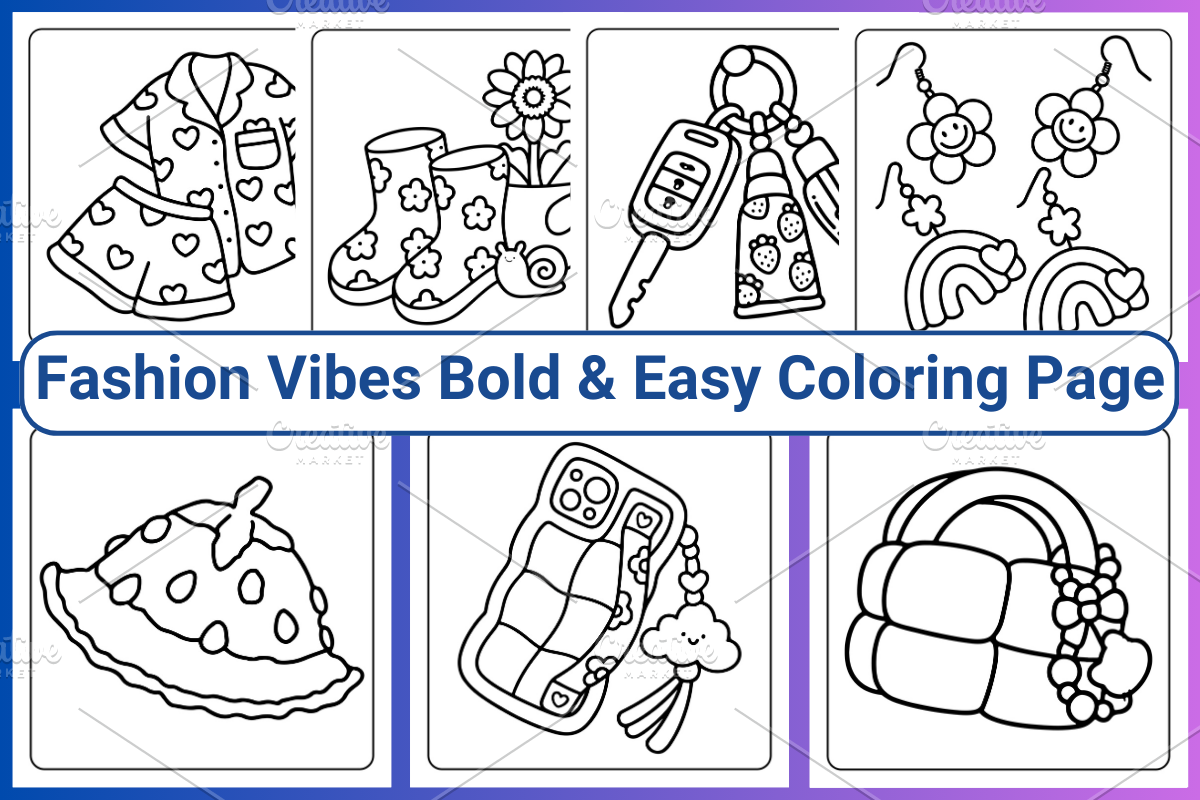 Fashion Vibes Coloring Book, a Decorative Illustration by Coco Bloom (Photo 1 of 4)