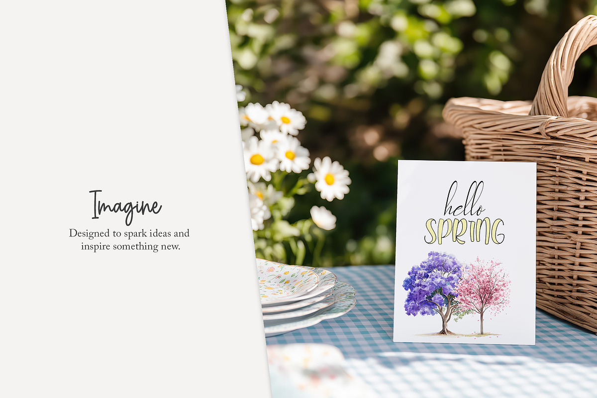 100 watercolor floral trees clip art, a Seasonal Illustration by Poppy Lane Studio (Photo 9 of 12)