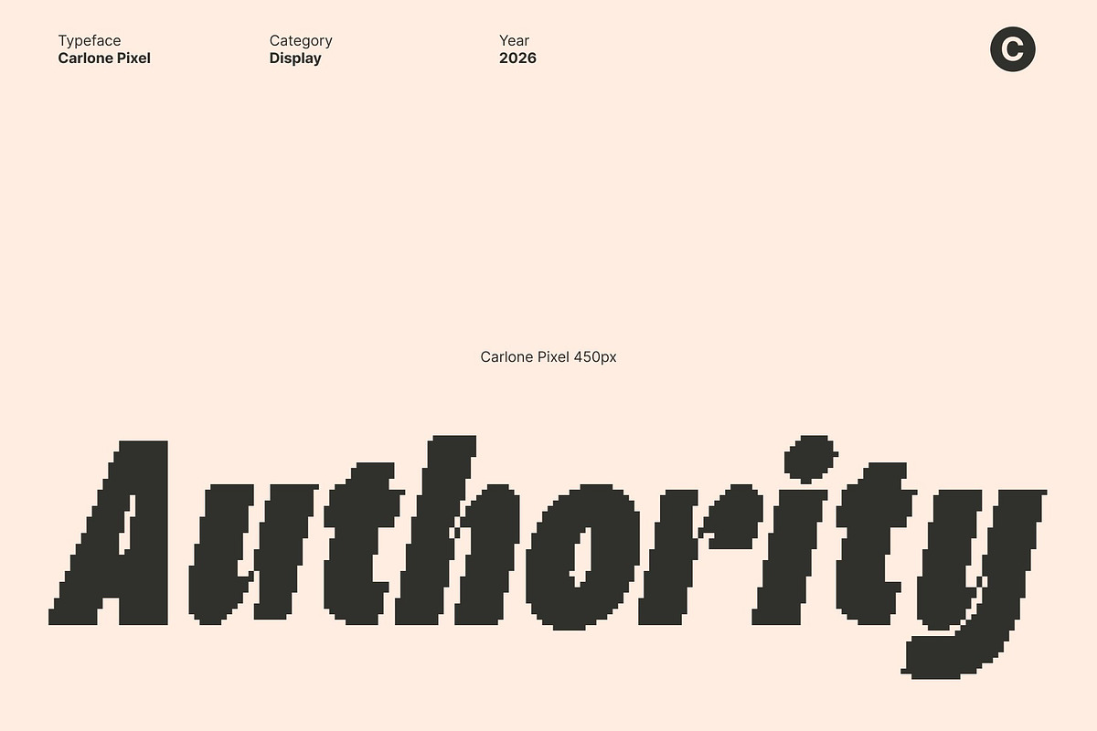 Carlone Pixel, a Sans Serif Font by Craft Supply Co. (Photo 2 of 8)
