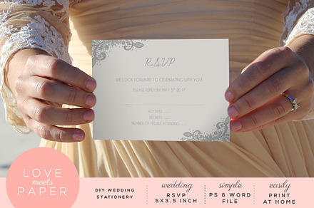 R.S.V.P Wedding Invite R1012