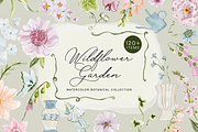 Wildflower Garden Watercolor Set, a Decorative Illustration by Karma (Thumbnail 1 of 15)