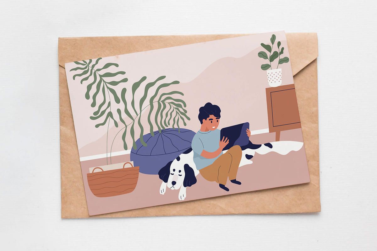 Cute, little boy surfing internet, an Animal Illustration by Good Studio (Photo 3 of 3)