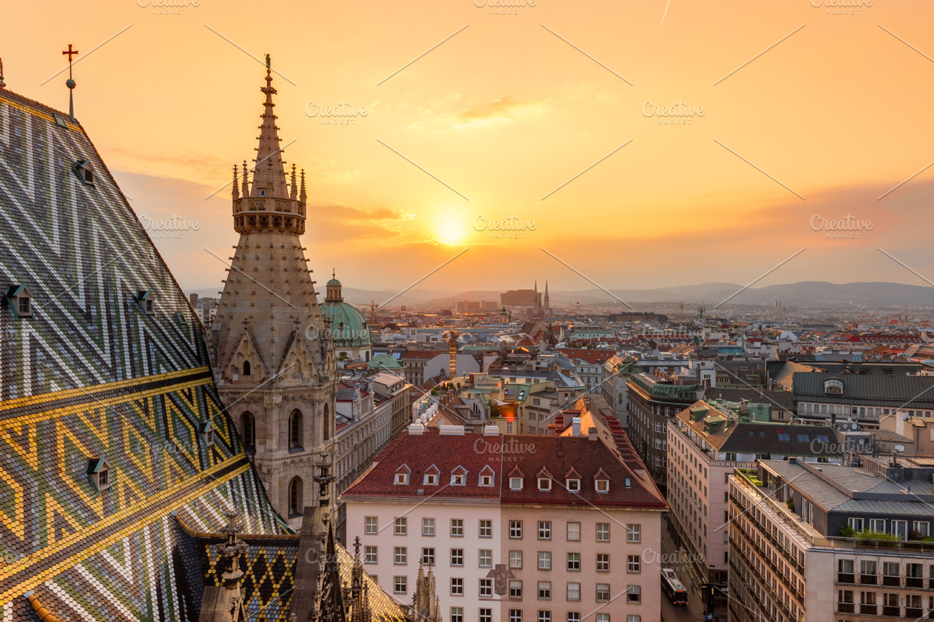 View from the st stephens cathedral stock photo containing architecture and, an Architecture Photo by ChristianThür Photography