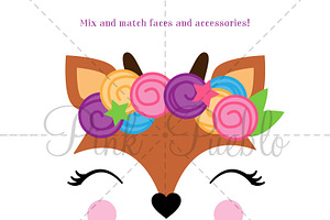 Mix And Match Animal Face Clipart