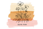 Flower Doodle clipart, Ink Meadow, an Illustration by swiejko (Thumbnail 8 of 8)