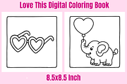 Valentine's Day Coloring Pages, a Seasonal Illustration by Coco Bloom (Thumbnail 3 of 4)