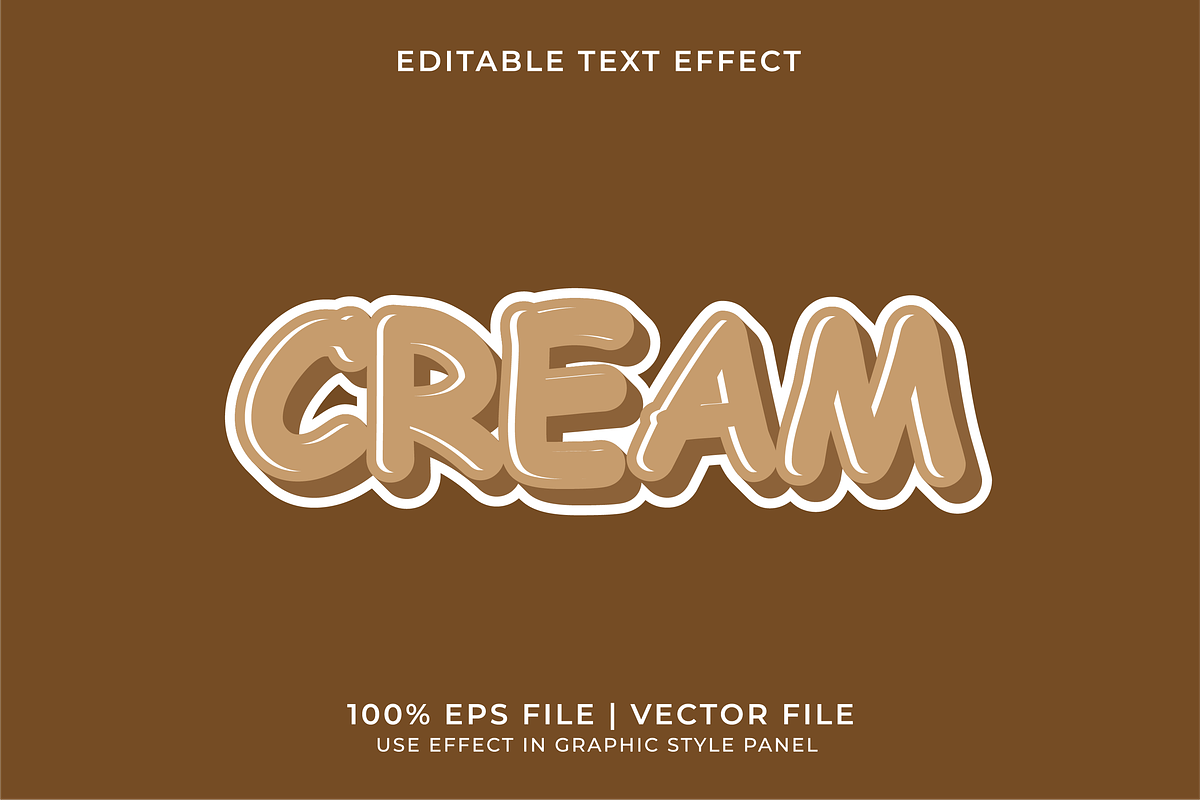 Cute Cream Text Effects Bundle, a Layer Style Add-On by WM48 Shop (Photo 5 of 10)