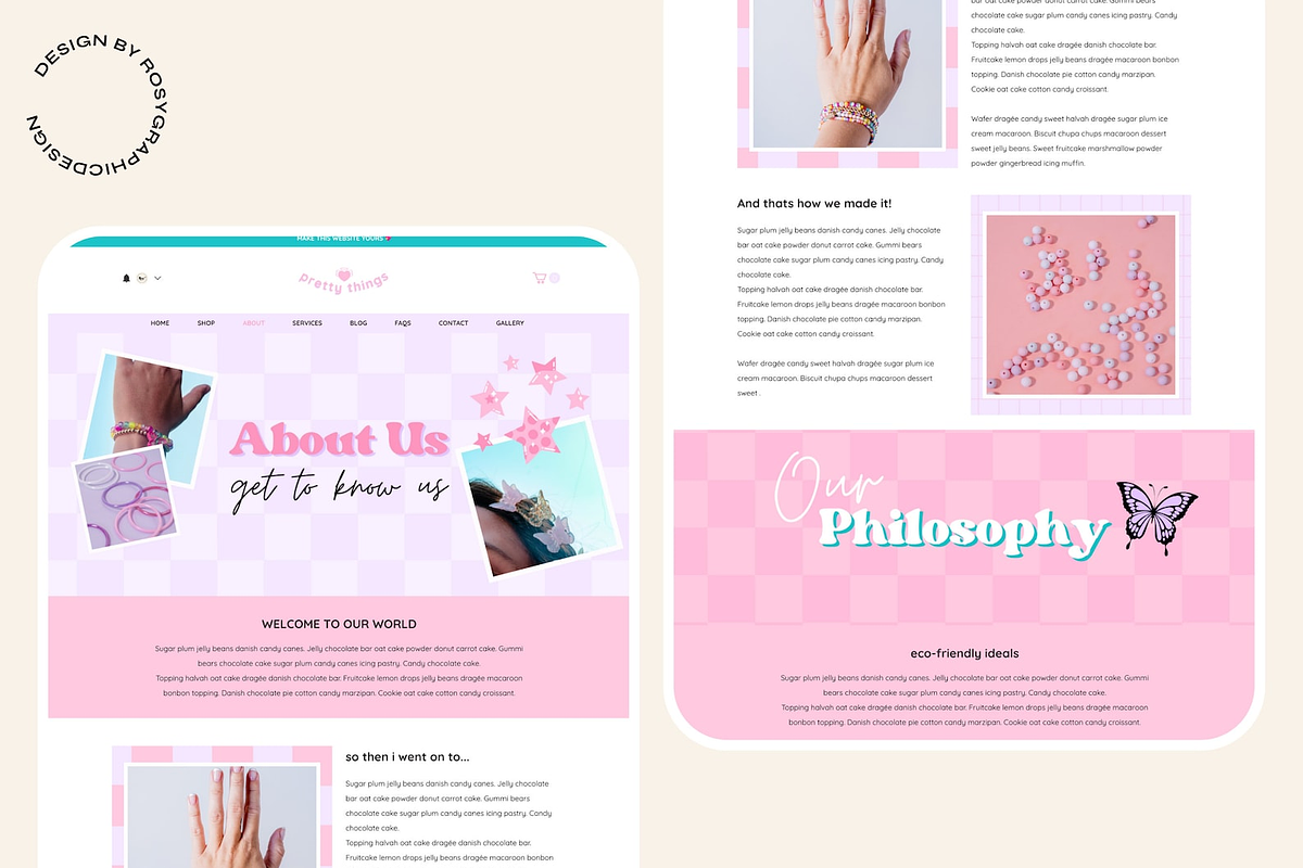 Wix Website Template - Pretty Things, a Wix Template by The Pixel Palace (Photo 5 of 9)