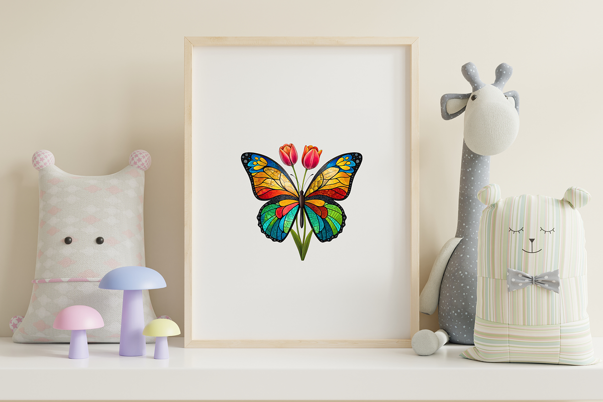 Tulip Butterfly Sublimation Clipart, an Animal Illustration by FloridPrintables (Photo 5 of 12)