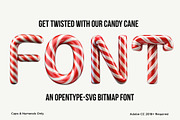 Candy Cane 3D Font, a Font by Loudoun Design Co. (Thumbnail 1 of 6)
