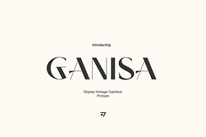 Ganisa-Display Font