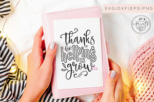 Thanks For Helping Us Grow SVG DXF