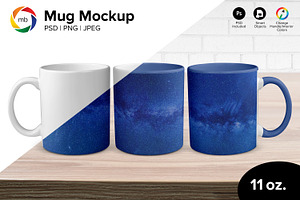 11 Oz. Full Wrap Mug Mockup